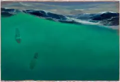 Ss Orizaba by Tim Storrier, 1997, synthetic polymer paint on paper, sold May 2023