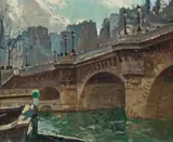 Le Pont Neuf, Paris by Will Ashton, c.1925, oil on canvas on board, sold May 2023
