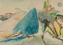 Composition by Christine Boumeester, 1966, Aquarelle, sold Dec 2025