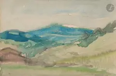 Paysage by Christine Boumeester, 1959, Aquarelle, sold Dec 2025