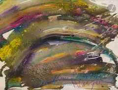 Pluie d'équateur, 1988 Gel by Jean Messagier, Acrylique et pastel sur papier, sold Dec 2025