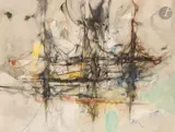 Composition by Reginald Sidney Weston, Aquarelle et lavis, sold Dec 2025