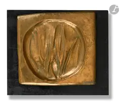 Composition by Giò Pomodoro, 1951, Bronze à patine cuivrée, sold Nov 2025