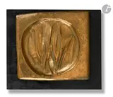 Composition by Giò Pomodoro, 1951, Bronze à patine cuivrée, sold Nov 2025