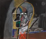 Portrait by Antonio Seguí, 1978, Huile et pastel sur toile, sold Nov 2025