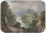 La Garde en route vers le château by Hyppolite Ballue, Pastel, sold Nov 2025