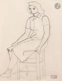 Femme assise by André Derain, Crayon noir, sold Nov 2025