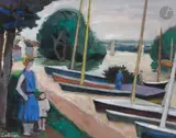 Le Pecq by Robert Lotiron, 1951, Gouache, sold Nov 2025