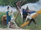 L'Été by Robert Lotiron, Gouache, sold Nov 2025
