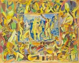 La Fête en musique by Louis Latapie, 1947, Gouache sur papier, sold Nov 2025