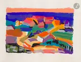 Paysage by Pierre Ambrogiani, Gouache, sold Nov 2025