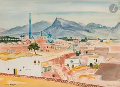 Toits d'Ispahan by Yves Brayer, 1967, Aquarelle sur traits de crayon, sold Nov 2025