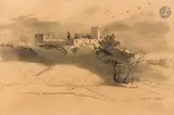 Forteresse aux oiseaux by Odilon Redon, Crayon noir et estompe, sold Nov 2025