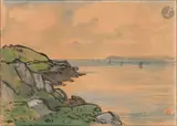 Bord de mer en Bretagne by Jules Chadel, Aquarelle, sold Nov 2025