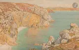Baie de Morgat by Henri Rivière, 1906, Aquarelle et crayon, sold Nov 2025