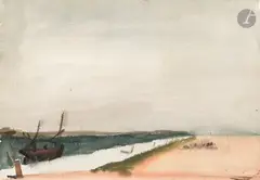 Bord de mer by André Derain, vers 1925, Aquarelle, sold Nov 2025