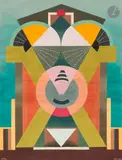 Composition by Auguste Herbin, 1920, Gouache, sold Nov 2025
