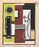Composition avec profil by Fernand Léger, 1926, Gouache sur traits de crayon, sold Nov 2025