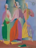 Trois femmes by Léopold Survage, 1940, Gouache, sold Nov 2025