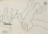Tête chevaline by Ossip Zadkine, vers 1955, Crayon, sold Nov 2025
