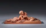 Deux Amours by Giuseppe D'aste, Terre cuite patinée, sold Jul 2025