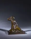 Femme genou à terre (une main derrière la tête) Modèle créé en 1930 by Joseph Csaky, Épreuve en bronze à patine brune et brun clair, sold Jun 2025