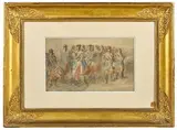 Rassemblement militaire by Constantin Guys, Aquarelle sur papier, sold Jun 2025