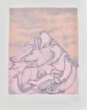 Montagne polymorphe, ou Les Animaux de la montagne. 1977 by François-Xavier Lalanne, Lithographie, sold May 2025