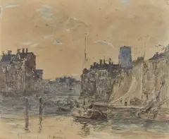 Rotterdam by Eugène Boudin, Aquarelle, sold May 2025
