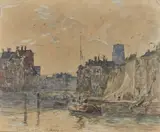 Rotterdam by Eugène Boudin, Aquarelle, sold May 2025