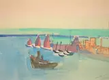 La grande rade by Jean Dufy, 1929, Aquarelle sur papier, sold May 2025