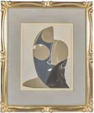 Visage by Henry de Waroquier, 1926, Gouache, sold May 2025