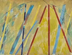 Étude pour l'Annonciation by Louis Cane, 1978, Gouache, sold May 2025