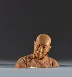 Buste de chinois by Gaston Hauchecorne, Plâtre patiné à l'imitation de la terre cuite, sold May 2025