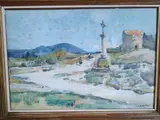 Le calvaire by Louis Agricol Montagné, Aquarelle, sold Apr 2025