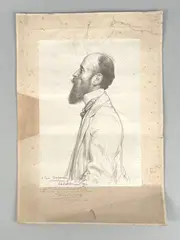Portrait d'Henry Detouche by Charles Léandre, 1910, Lithographie, sold Mar 2025