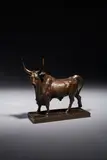 Taureau romain Modèle créé en 1857 by Auguste Clésinger, Bronze à patine brune, sold Dec 2024