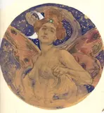 Les Papillons de nuit by Edgar Maxence, 1901, Aquarelle et gouache, sold Nov 2024