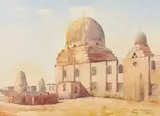 Vue du Caire by Jaro Hilbert, 1936, Aquarelle et traits de mine de plomb, sold Nov 2024