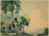 La hutte au bord de l'eau by A. B. Ibrahim, Aquarelle sur papier, sold Apr 2024