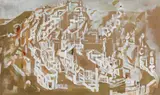 La ville, Portalegre (?) by Árpád Szenes, vers 1961, Gouache, sold Mar 2024