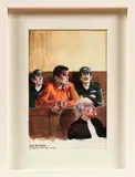 Bob Morane, « Le piège infernal T.1 (Le conseil des 7 sages) », illustration originale de couverture by René Follet, Gouache, aquarelle, crayon, encre de Chine sur papier pour ce roman paru en, sold Dec 2023