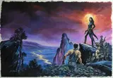 Bob Morane, « La panthère des hauts plateaux » Rare illustration originale de couverture du roman Pocket paru chez Claude Lefrancq éditeur en 1994 by Patrice Sanahujas, Gouache sur papier, sold Dec 2023