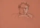 Portrait de Daniel à 17 ans by Augustin Rouart, Crayon noir et rehauts de craie blanche sur papier mi-teinte, sold Nov 2023