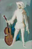 Violoncelliste by Raúl Soldi, Gouache, sold Nov 2023