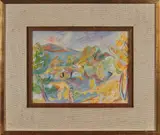 Jeune femme dans un paysage du midi by André Lhote, 1958, Gouache, sold Jun 2023