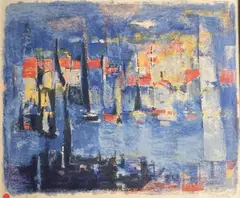 Voiliers by Jacques Yankel, Lithographie, sold Jan 2025