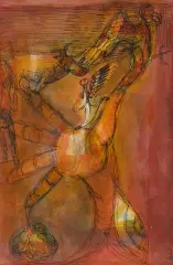 Main by Geza Szobel, Encre et aquarelle signée en bas à gauche, sold Dec 2024