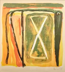 Composition by Bram van Velde, Lithographie, sold Nov 2024