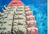 Red boat by Yue Minjun, 2009, Lithographie sur papier, sold Nov 2024